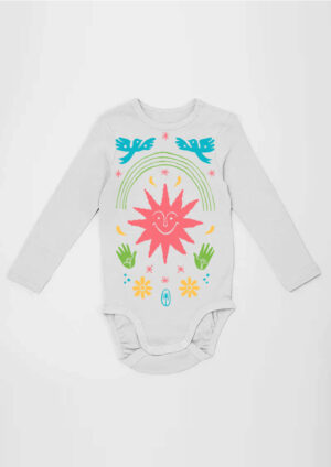 Sun Explosion - Baby Cotton Overall (white)