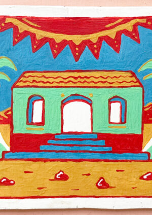 House, acrylic on wood (14*20 cm)