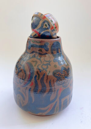 Ceramic Vase - Flash Illustration (with lid)