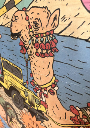 1956 - Wallpaper on wood (88*64 cm)