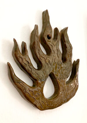 Ceramic Dark Flame - Wall Hang