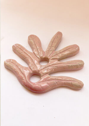 Ceramic Pink Plant - Wall Hang