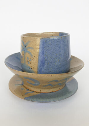 Blue Split Set - Bowl + Cup + Plate