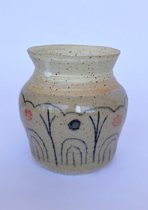 Ceramic "M Vase" - Red & Blue Pencil